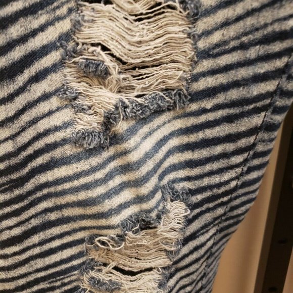 DAZL BUTT Size 13 Lift Denim Distressed Skinny Jeans Striped - Picture 5 of 9